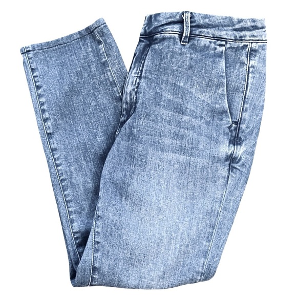 Pilcro and the Letterpress Mid Rise Slim Fit Crop Blue Jean Trouser Style Sz 27 - Picture 5 of 11